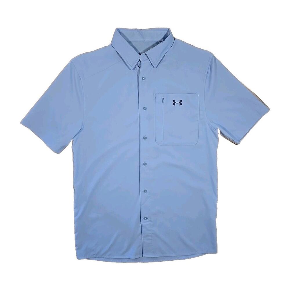 UNDER ARMOUR Drift Tide 2.0 Fitted Performance Men's Shirt Carolina BLUE Small